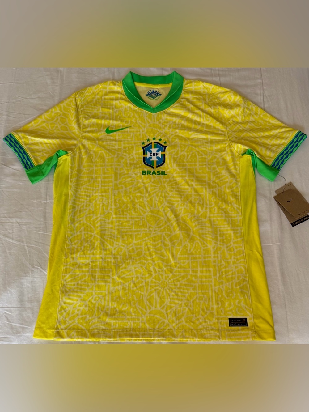 Nike Brazil National Team 24/25 Pitch Home Soccer Jersey FJ4270-706 Men’s Sz: L